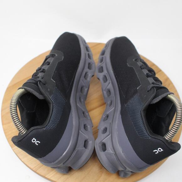 On Cloud Shoes Womens 8.5 Cloudmonster Running Sneakers Black Athleisure Gym - Picture 6 of 10